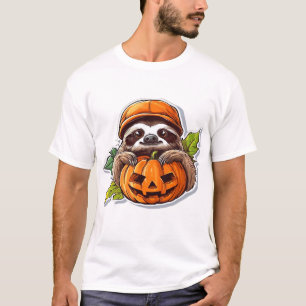 Camiseta clásica Funny Halloween Sloth Sticker