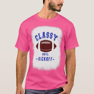 Camiseta Clásica Hasta El Inicio Letras De Color Azul Del V