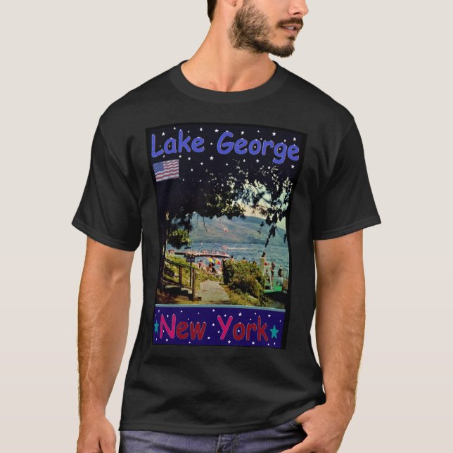 Camiseta clásica Lake George NY (Anverso)