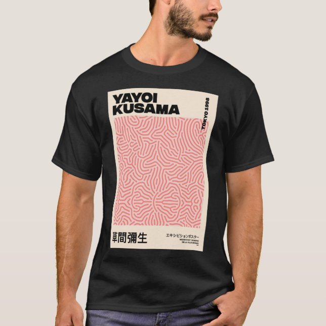 Camiseta Clásica Line Pink Yayoi Kusama (Anverso)