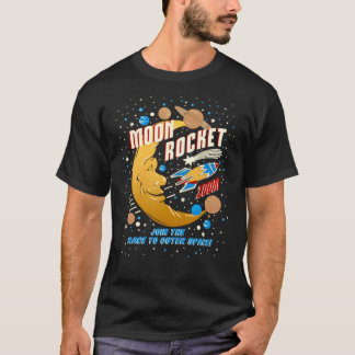 Camiseta clásica Moon Rocket Vintage