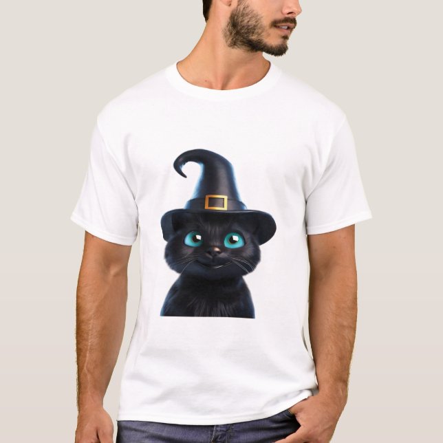 Camiseta clásica Mystic Kitty  Halloween Cat (Anverso)