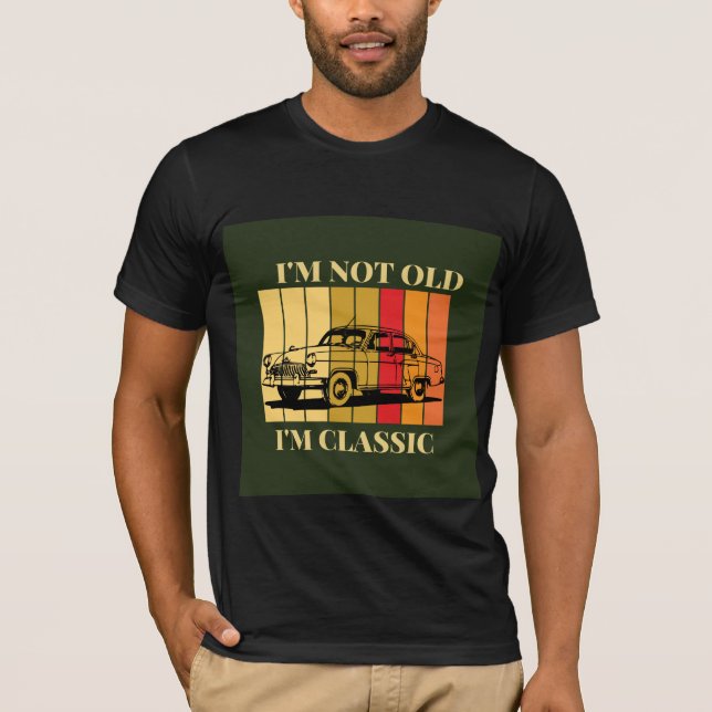 camiseta clásica negra retro (Anverso)