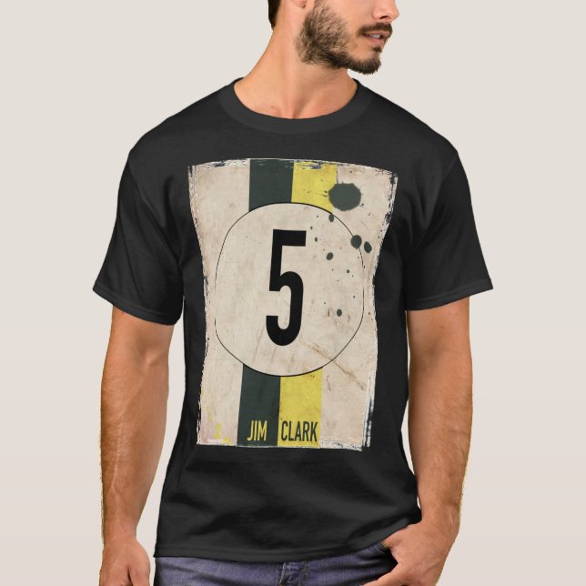 Camiseta clásica número de Team Lotus Jim Clark (Anverso)