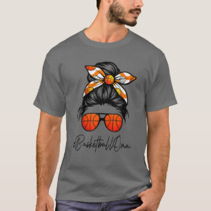 Camiseta Clásica Oma Life Messy Hair Bun Baloncesto Madres