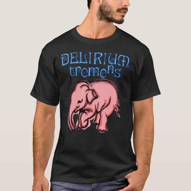 Camiseta Clásica para Elefantes Rosa Delirium (Anverso)
