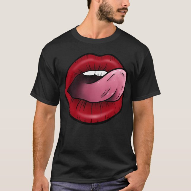 Camiseta clásica para hombre de los labios (Anverso)