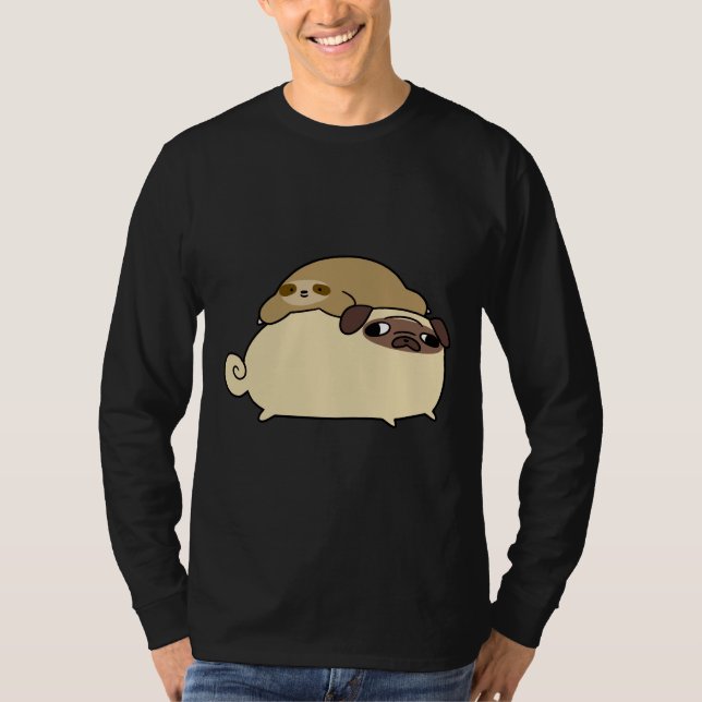 Camiseta clásica Pug and Little Sloth 299 (Anverso)