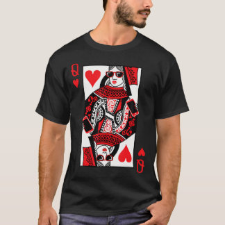 Camiseta Clásica Reina Negra De Corazones Algodón-Pol Adult