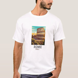 Camiseta Clásica Roma Italia Colosseo Histórico