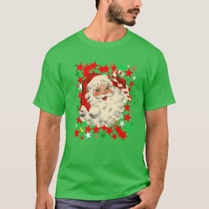 Camiseta Clásica Santa Mágica Estrellas bendiciendo a los n