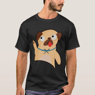 Camiseta Clásica Señora Pug Loca 210