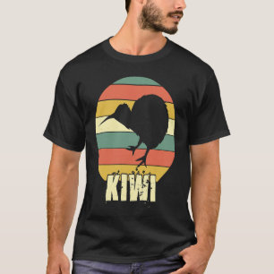 Camiseta Clásica Silhouette Retro Vintage Kiwi