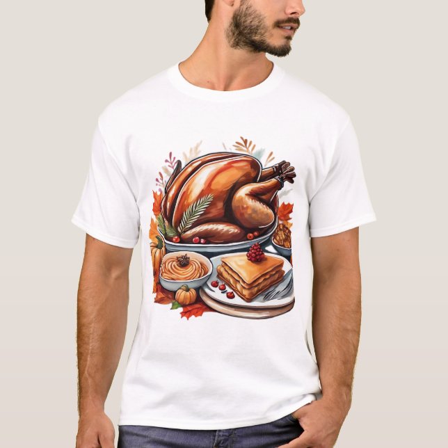 Camiseta clásica Una mesa llena de gratitud (Anverso)