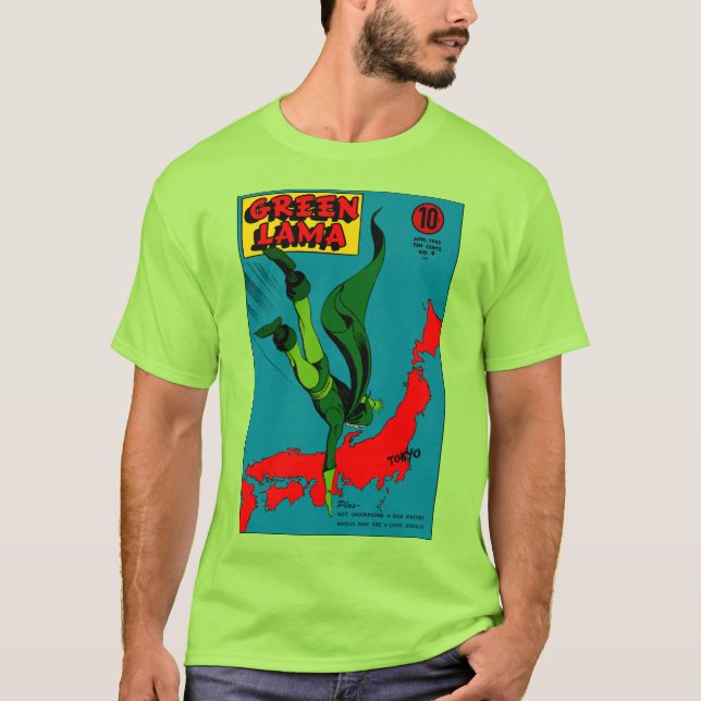 Camiseta clásica verde lama de los años 40 (Anverso)