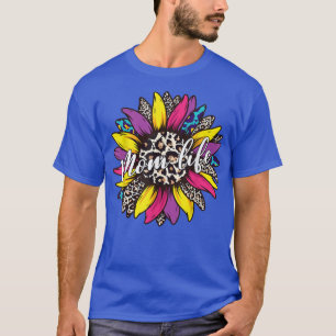 Camiseta Clásica vida de mamá con el desordenado leopardo d
