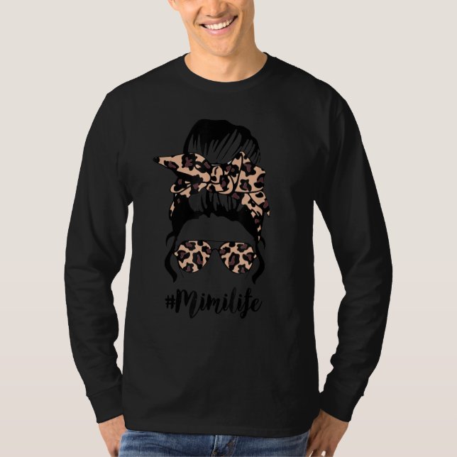 Camiseta Clásica Vida Mimi Con Leopardo Desordenado Madre D (Anverso)