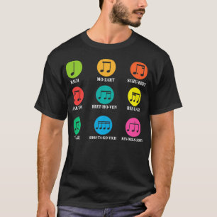 Camiseta Clásicas compositoras Clásicas Música Notas Musica