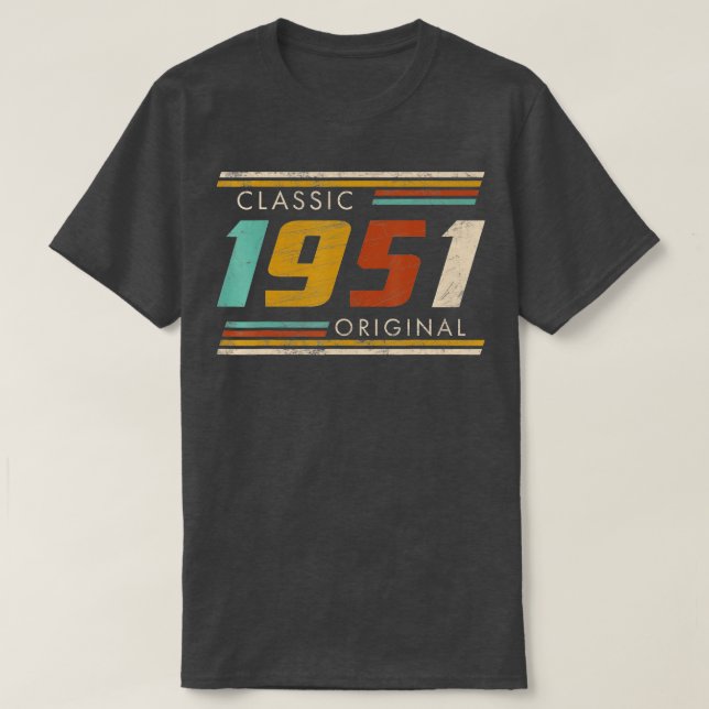 Camiseta Clásico 1951 Original 72º cumpleaños 72 años Vinta (Diseño del anverso)