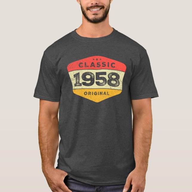 Camiseta Clásico 1958 65ª cosecha de cumpleaños (Anverso)