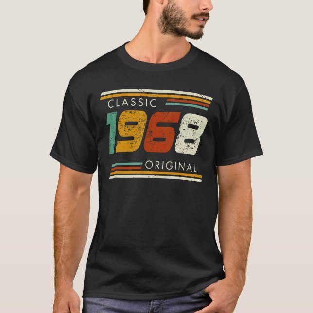 Camiseta Clásico 1968 Original Vintage 55º cumpleaños (Anverso)