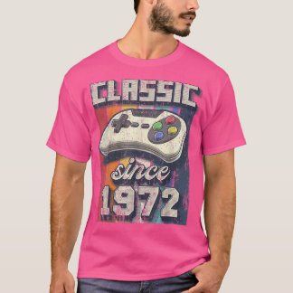 Camiseta Clásico 1972 50 cumpleaños Retro videojuego de con