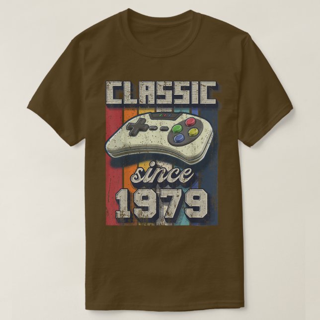 Camiseta Clásico 1979 43ᵉʳ Birthday Retro Video Game Contro (Diseño del anverso)
