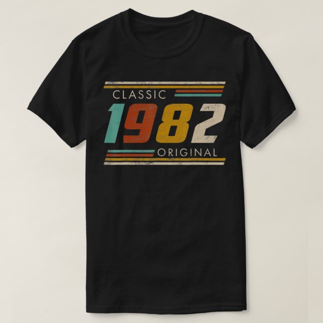 Camiseta Clásico 1982 Original 41º cumpleaños 41 años Vinta (Diseño del anverso)