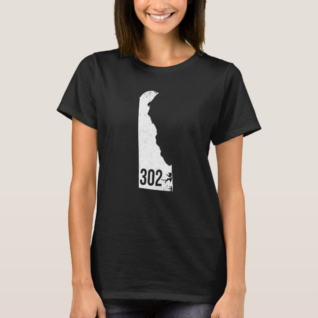 Camiseta Clásico 302 Código de área de estado de esquema de (Anverso)