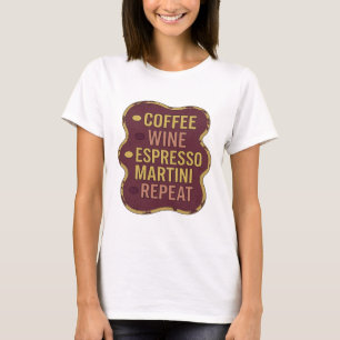 Camiseta Clásico Amarillo CAFÉ VINO ESPRESSO MARTINI REPETI