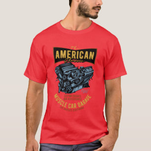 Camiseta clásico americano muscle car retro