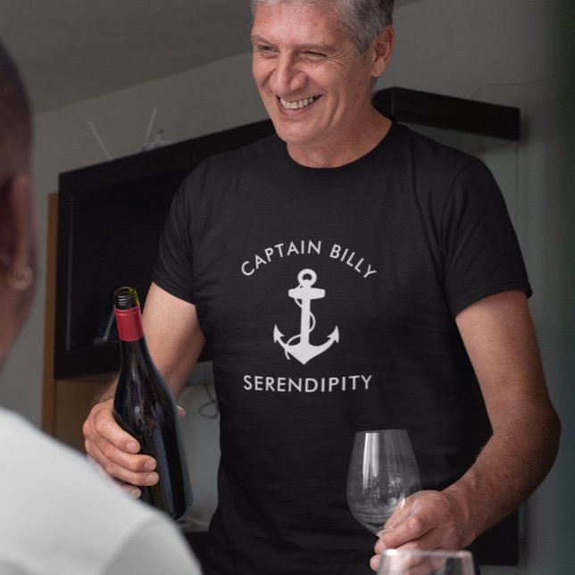 Camiseta Clásico Ancla de Barco Capítulos Negro (Subido por el creador)