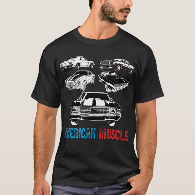 Camiseta Clásico auto americano Muslo Cars amante T-Shirt (Anverso)
