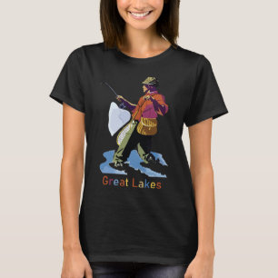 Camiseta Clásico Azul de Viajero Pescador de los Grandes La