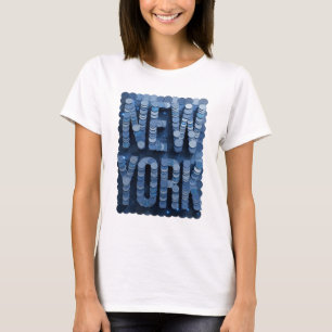 Camiseta Clásico Azul Diseño de Cita NEW YORK