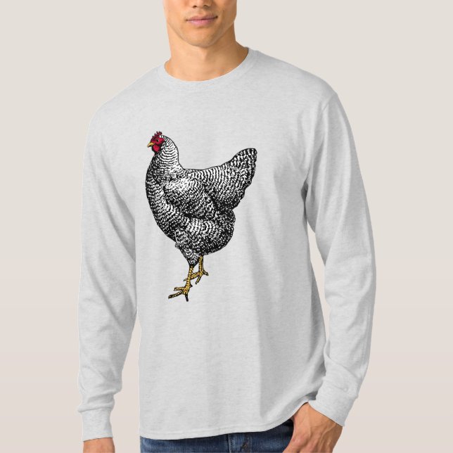 Camiseta Clásico Barred Plymouth Rock Chicken Hen (Anverso)
