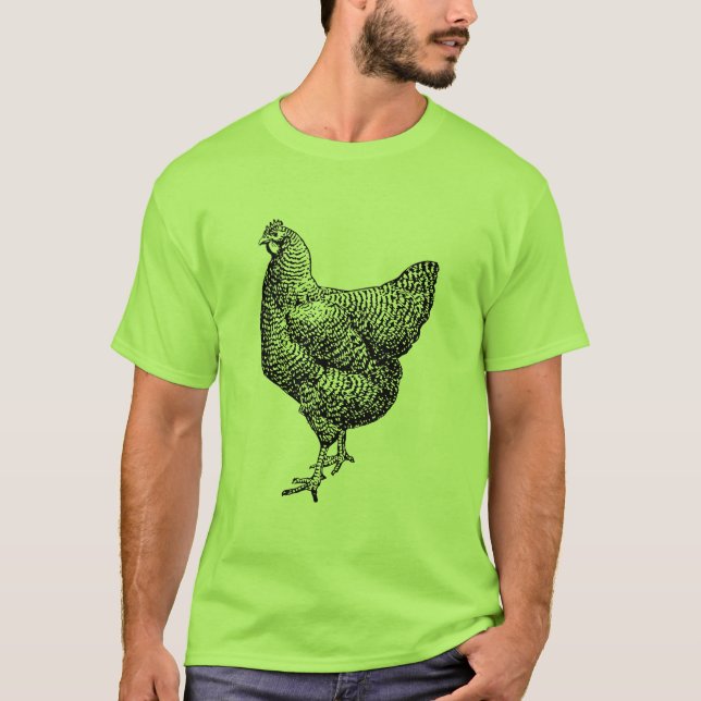 Camiseta Clásico Barred Plymouth Rock Chicken Hen (Anverso)