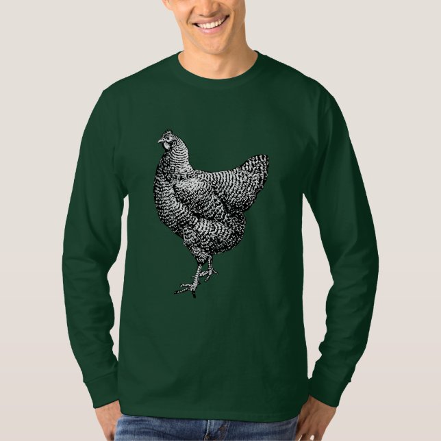 Camiseta Clásico Barred Plymouth Rock Chicken Hen (Anverso)