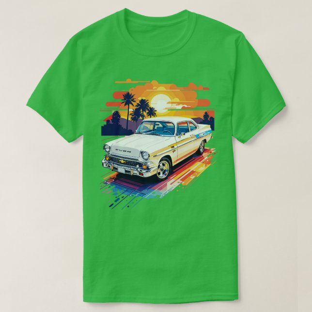 Camiseta Clásico blanco Chevy (Diseño del anverso)