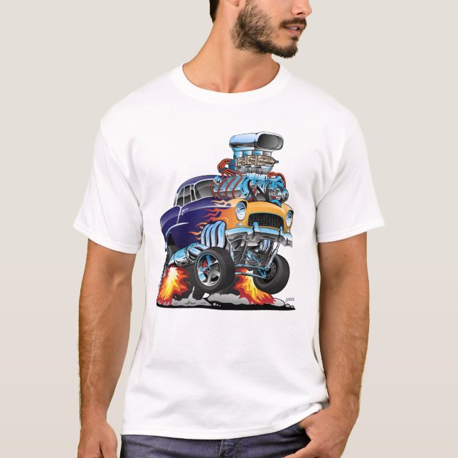 Camiseta Clásico Cincuenta Personalizado de coche muscular  (Anverso)