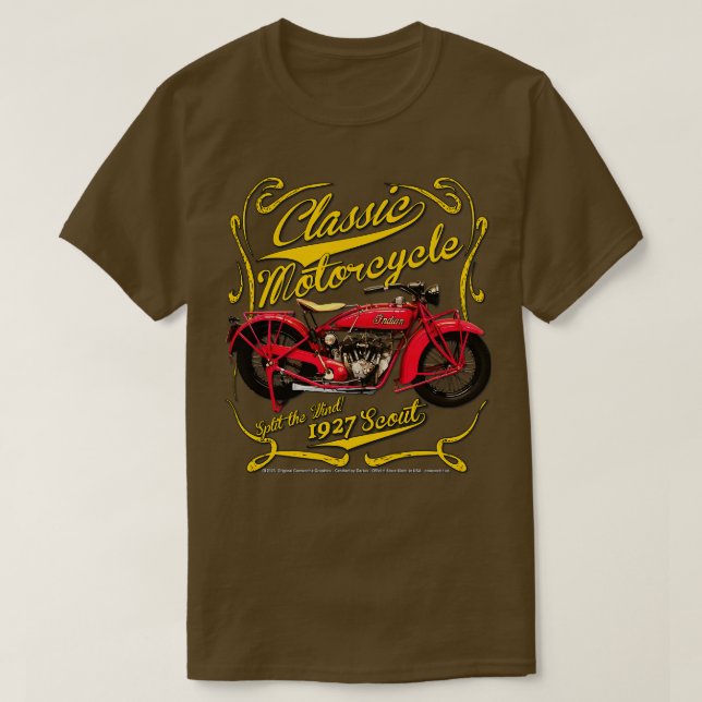 Camiseta Clásico circuito de motocicletas de época 1927 (Diseño del anverso)