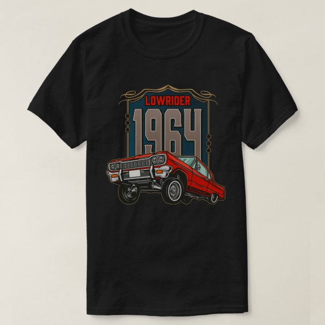 Camiseta Clásico Coche Vintage de bajo recorrido de 1964 (Diseño del anverso)