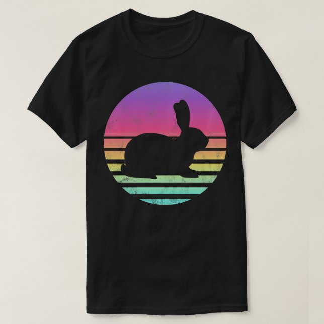 Camiseta Clásico Conejo de Conejo de Conejo de Conejo Gráfi (Diseño del anverso)
