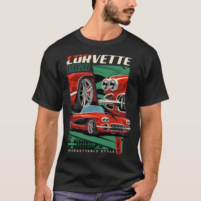 Camiseta Clásico Corvette de 1960 (Anverso)