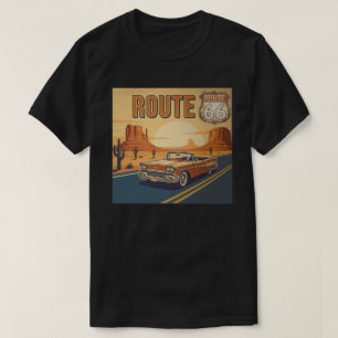 Camiseta Clásico Crucero Atardecer de la Ruta 66