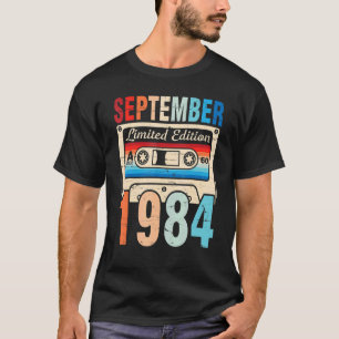 Camiseta Clásico Cumpleaños Nacido En Septiembre De 1984 Lt
