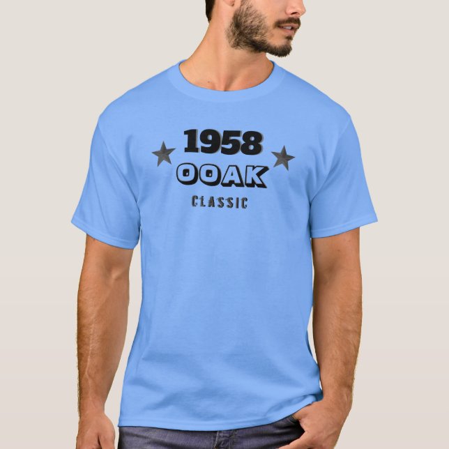 Camiseta ¡Clásico de 1958! Uno De Los 60 Años (Anverso)