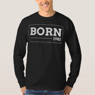 Camiseta Clásico de 1983: Día del cumpleaños para el humor 