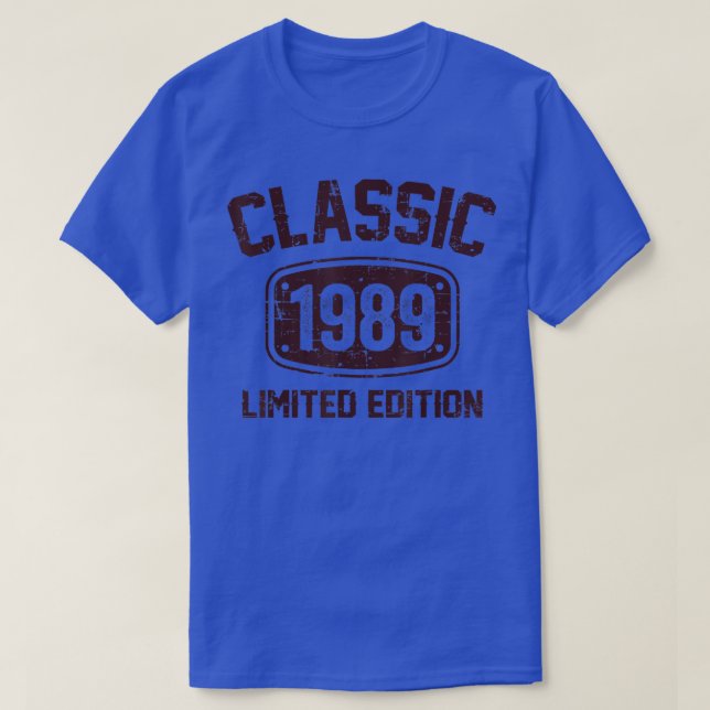 Camiseta Clásico de 33 años, edición limitada, 1989, 33ª Bi (Diseño del anverso)