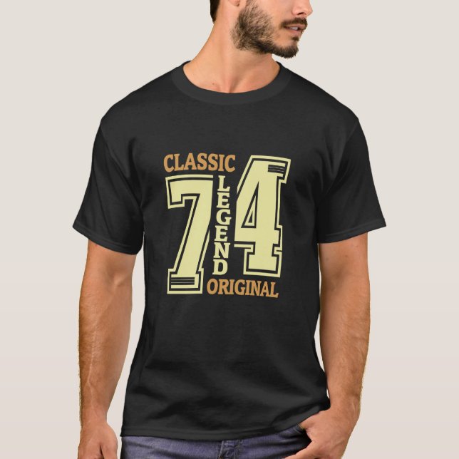 Camiseta Clásico de 50 años de antigüedad 1974 Leyenda Orig (Anverso)